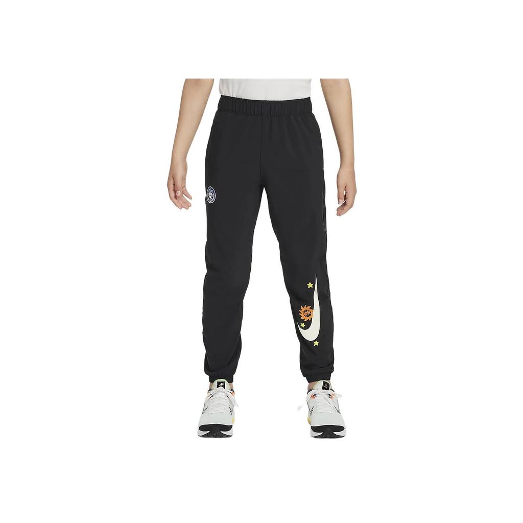 Nike Kids  Knitted Sports Pants Quick-Dry Comfortable Patchwork Casual Kids Bottoms Black HM4641010