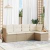 VidaXL Garden Lounge Set with Cushions 5 Pcs Beige Braided Resin 3217558