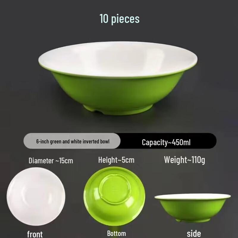 

10-Pack Commercial Melamine Multi-Use Bowls