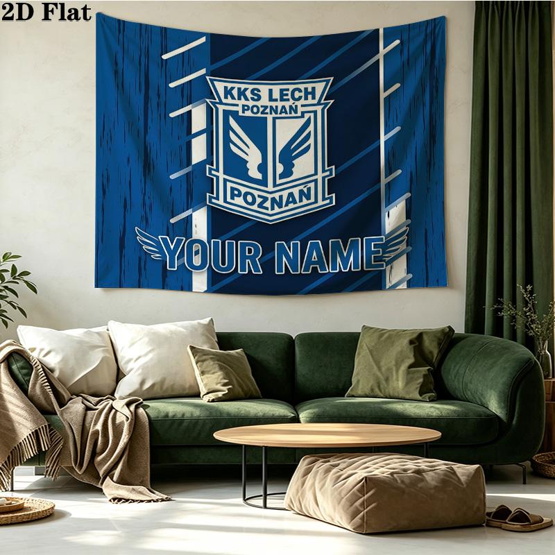 Custom Name Lech Poznan2 Printed Tapestry – Wall Hanging for Bedrooms, Dorms, and Home Decor
