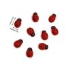 50/100Pcs Mini Wooden Ladybird Ladybug Self-Adhesive Sticker Children Painted Diy Crafts Fairy Garden Figurine Miniature Home De