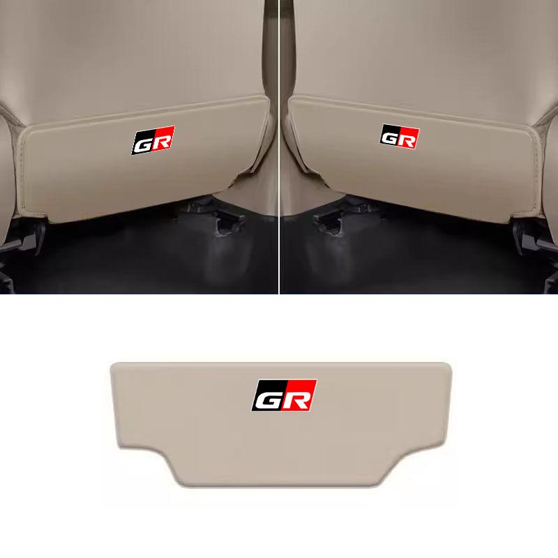1pcs Car Seat Back Anti Kick Pad Mats Cover For Toyota GR GAZOO RACING Sport Corolla Yaris RAV CHR Camry Auris Auto Accessories