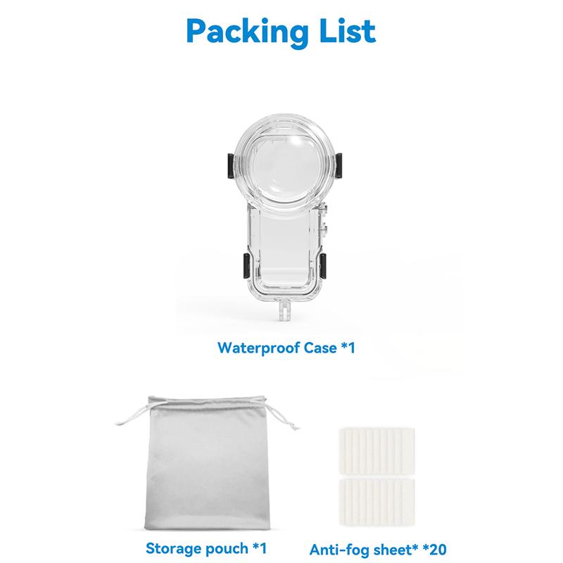 

Чехол для дайвинга для камеры Insta 360 X5, невидимый чехол для дайвинга, водонепроницаемый 60 м, защитный чехол для подводной съемки для Insta360 X5 For Insta360 X5