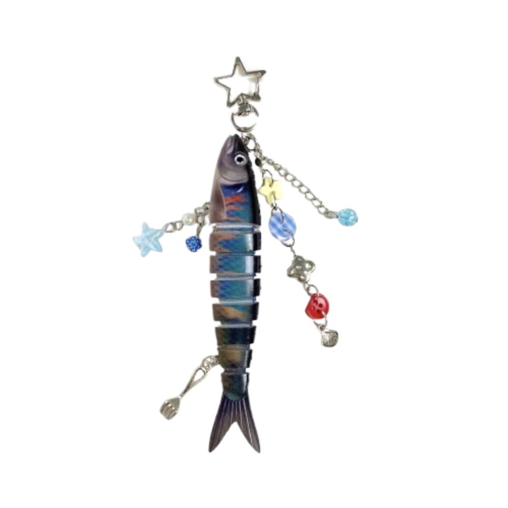 Phone Lanyard Handmade Fish Keychains High-precision Fish Bait Lanyard  Backpack