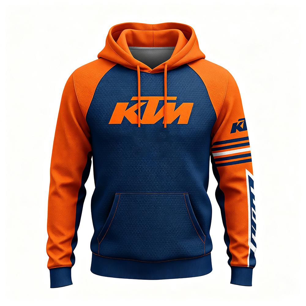 KTM Heren Kleding voor Lente en Herfst  F1 Racing en Motorfietsen Nieuw Bedrukt Lange Mouwen Stijl XS