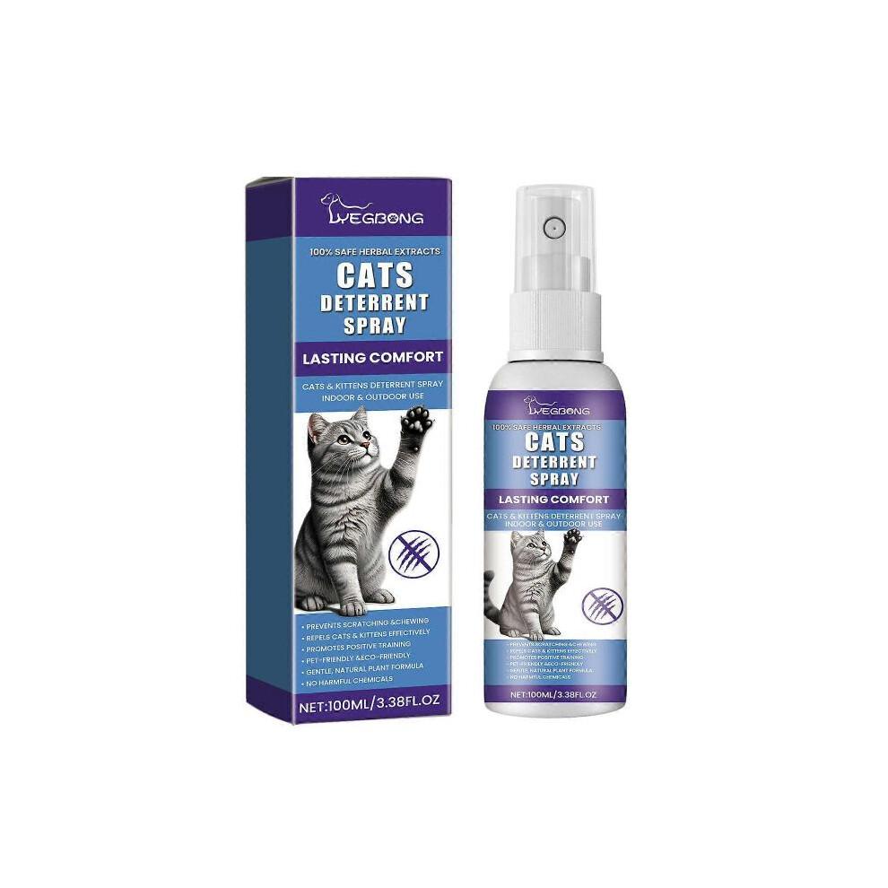 Katzenabwehrspray, Stoppt Katzen vor dem Urinieren & Kratzen, Zitrone & Coptis, Sicher für Möbel