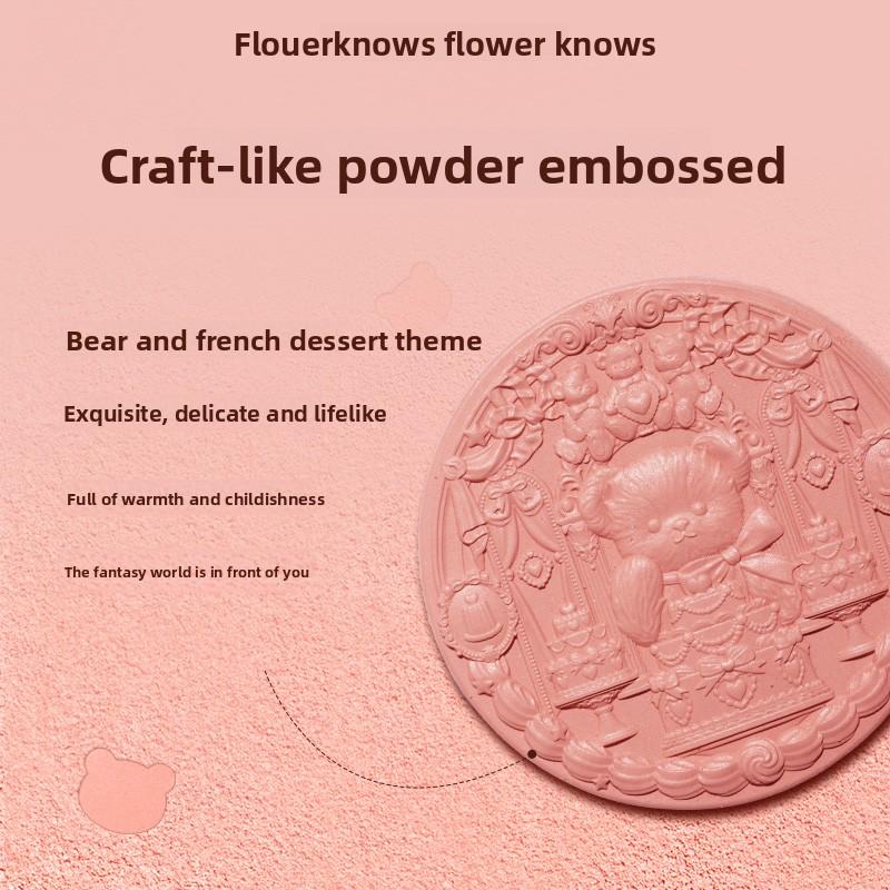 FLOWER KNOWS THE SWEETIE BEAR Rouge Seiden-Satin-Rougepuder Für Wangen Kontur Gesicht Für Ein Natürliches Mattes Finish Veganes Make-up