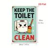 Retro Tin Sign Keep The Toilet Clean 20x30 Inch Funny Wall Art Indoor Outdoor Home Decor