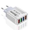 Colorful 4-USB 3A Travel Charger for Phone & Tablet: Multi-Standard (EU/US/UK)