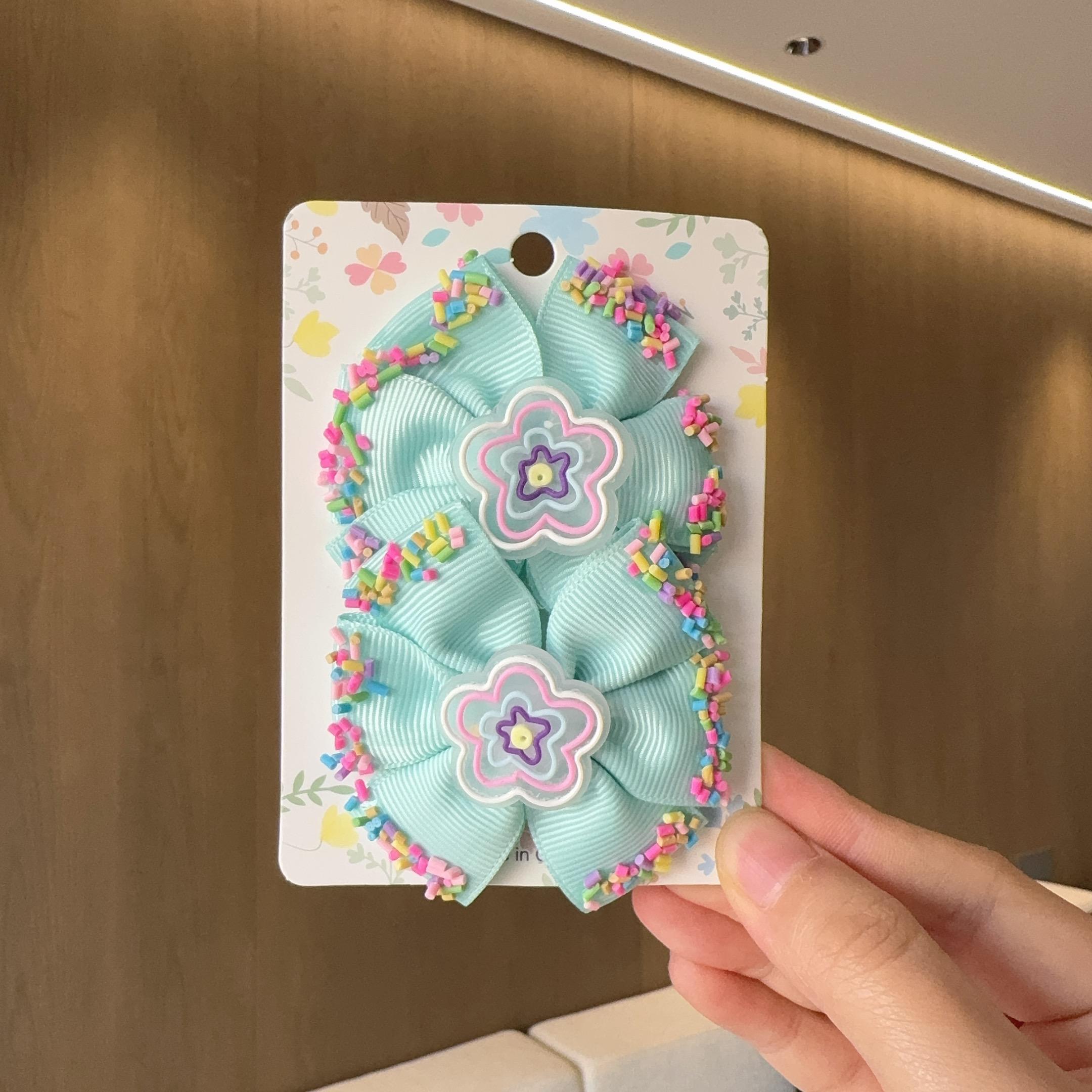 

2 шт. Гросгреновая лента Однотонные 2,3 дюйма Банты для волос с зажимом для девочек Заколки для волос Заколка-автомат Головной убор Детский аксессуар для волос