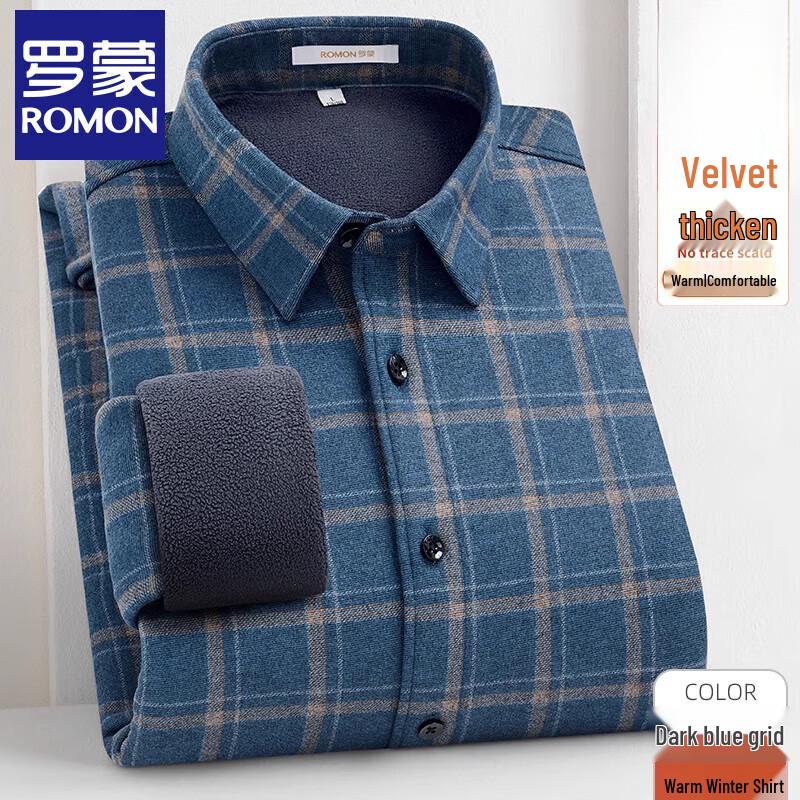 Romon Men s Thermal Long Sleeve Brushed Shirt 5XL