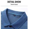Romon Men's Mercerized Cotton Long-Sleeve Polo T-Shirt