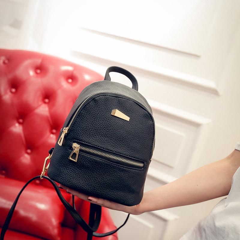 SCIONE Women Bag Small Backpack Fashion Bag Casual PU Backpack Female Schoolbag