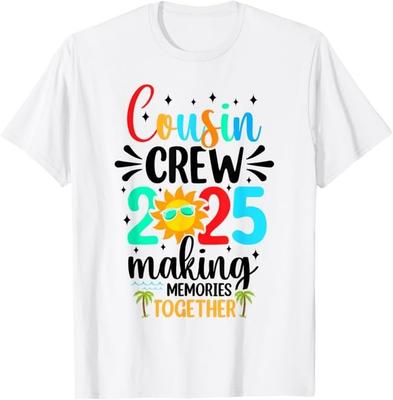 Cousin Crew 2025 Summer Vacation Beach Family Trips Matching T-Shirt