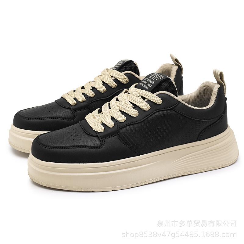Comfortable soft-soled thick-soled Forrest Gump casual board shoes can be worn in all seasons, lace-up classic little white board shoes