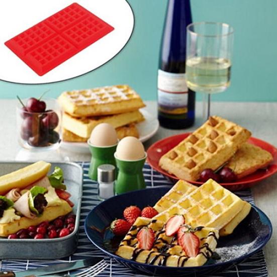 Nützliche Waffeln Kuchen Schokolade DIY Pfanne Silikonform Backform Küchenwerkzeug