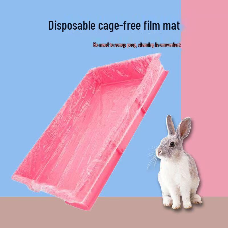 Disposable Plastic Liner for Rabbit/Guinea Pig Cage Tray - Feces and Urine Collection Pad