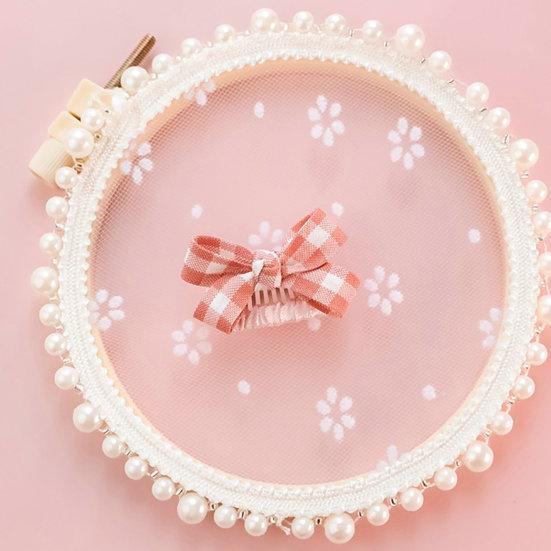 Pet Hair Clip Adorable Elegant Plaid Print Pet Cat Dog Bowknot Hair Bows Pet Supplies