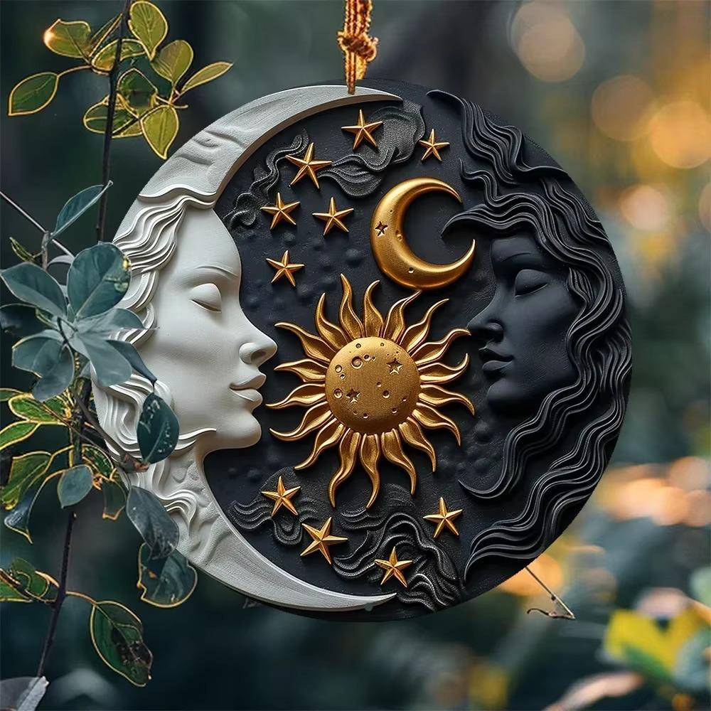 Sun And Moon 8X8" Aluminum Sign - Unique Kitchen & Summer Vacation Decor