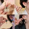 Silver Needle Exquisite Small Micro Zircon Water Drop Pearl Stud Earrings Women's Fashion Light Luxury Elegant Versatile Earrings