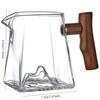 Wooden Handle Snow Mountain Fair Cup Household High Borosilicate Glass Tea Sea Tea Divider Square Glass Guanshan Cup