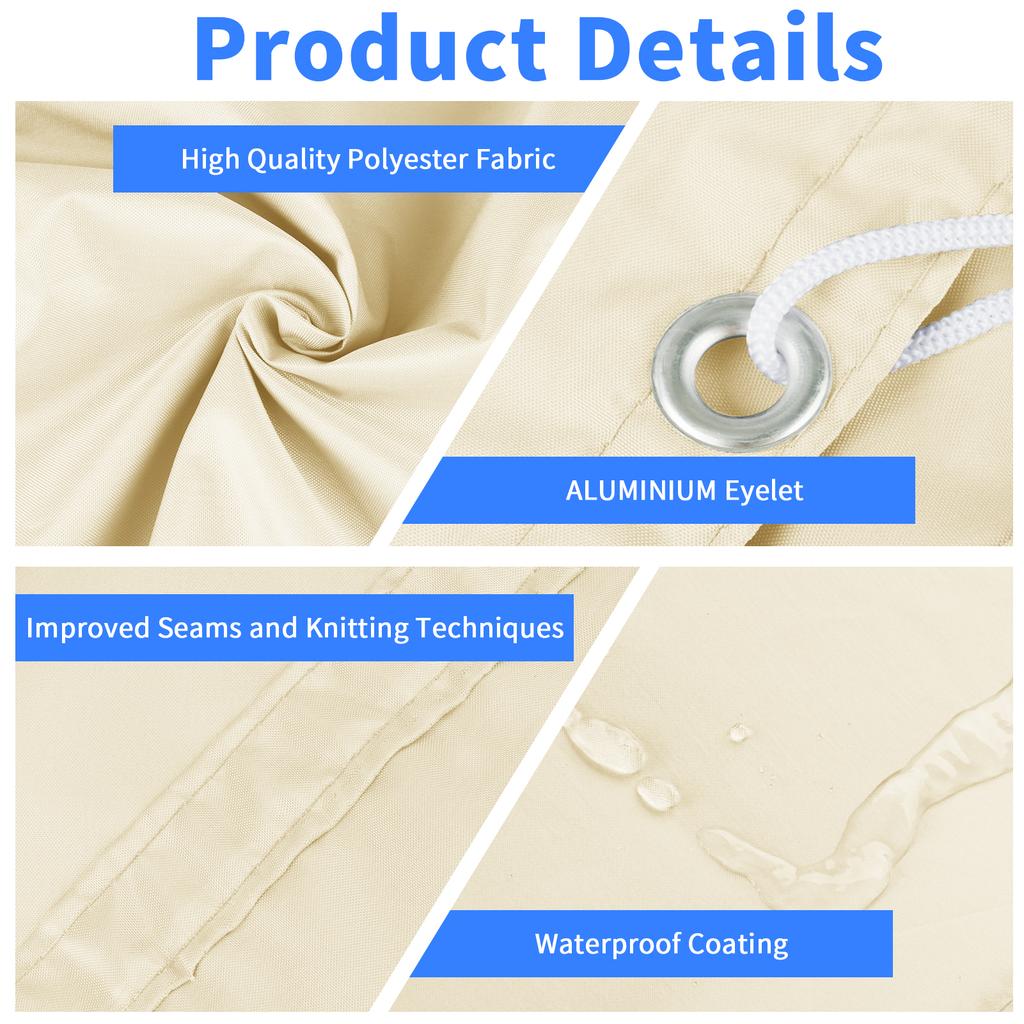 Wodoodporny Markiza 95% Blokada UV Żagiel Przeciwsłoneczny Ogrodowy Parawan Prywatności Na Samochód Płócienna Pergola Pokrycie Daszek Osłona Przeciwsłoneczna Żagiel Przeciwsłoneczny