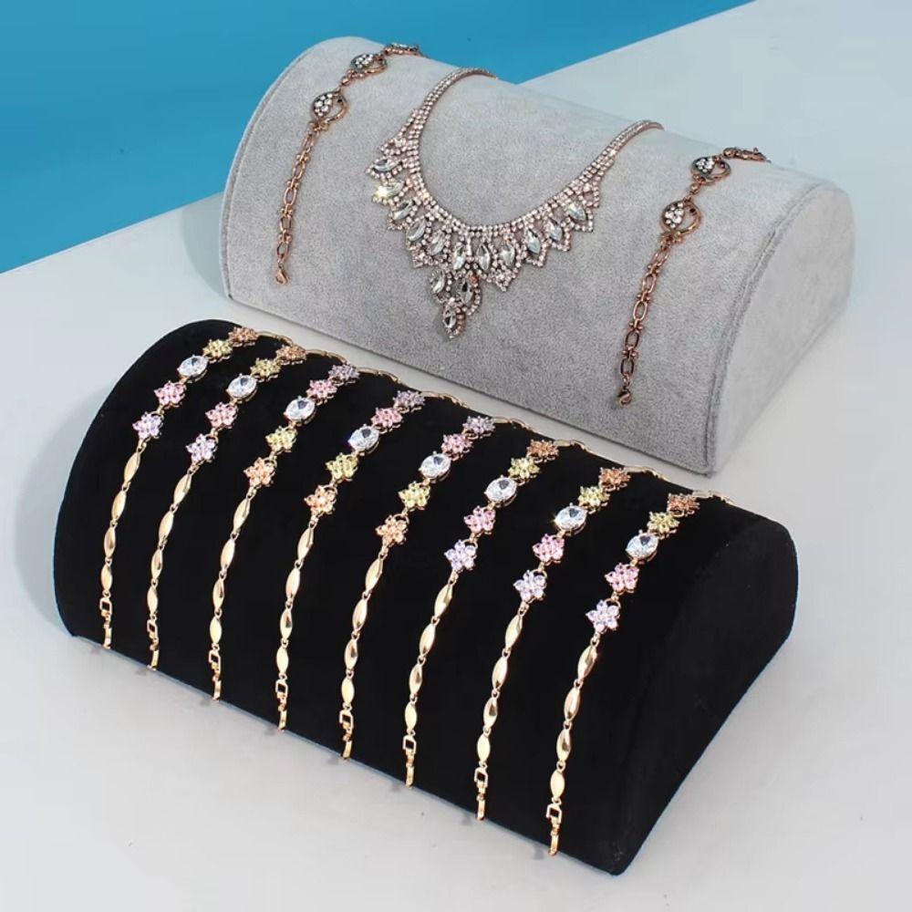 Necklace Bracelet Holder Organizer Semicircular Bangles Storage Rack Watch Display Stand  Women