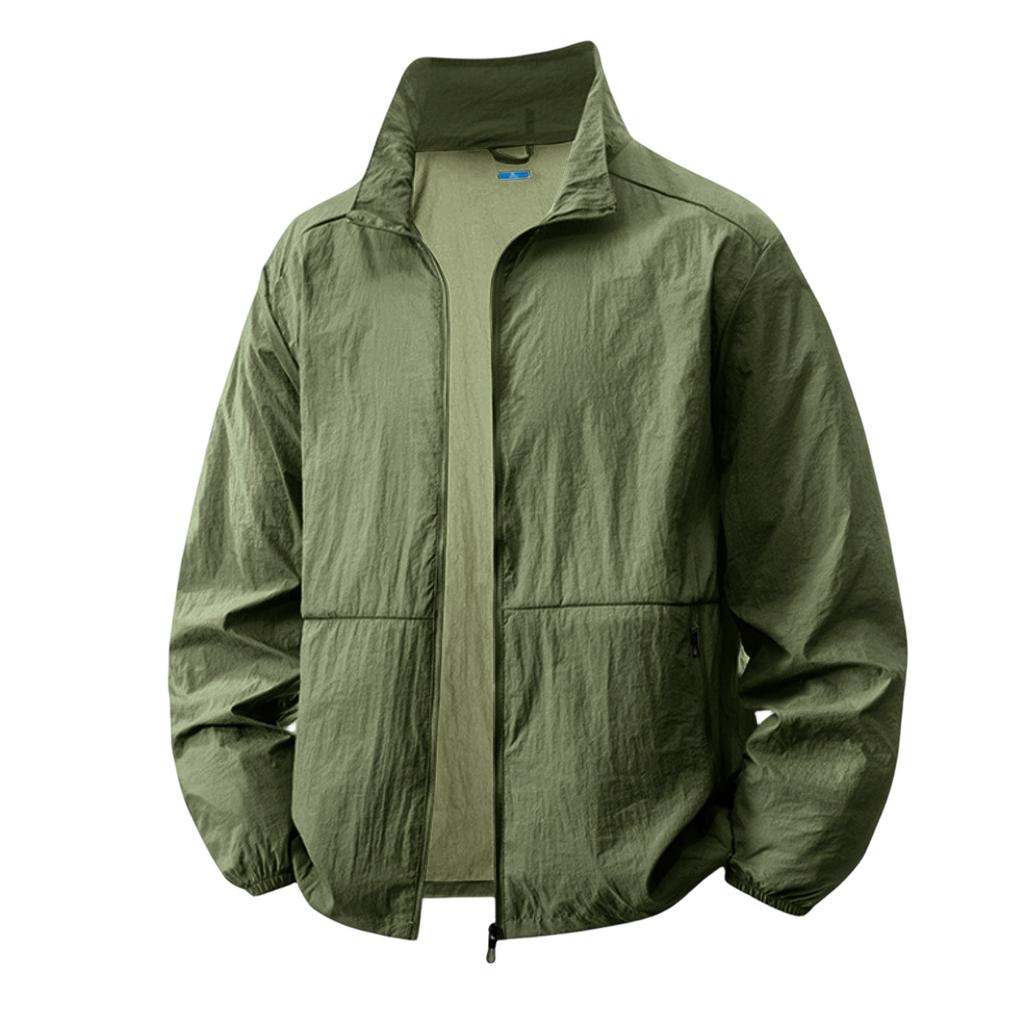 Men's Lightweight Outdoor Sun Protection Jacket Breathable Quick Dry Running Hiking Windbreaker Skin Protection Coat
