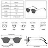 SHAUNA Ins Popular Fashion Small Polygon Square Men Punk Sunglasses Clear Ocean Gradient Lens Women Sun Glasses