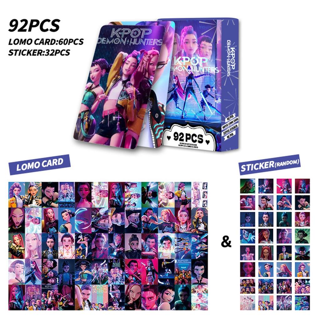 92 Double Sided HD Color Printed Photo Cards Of Anime Characters, Anime Peripheral Collection Cards, Stickers And Greeting Cards
