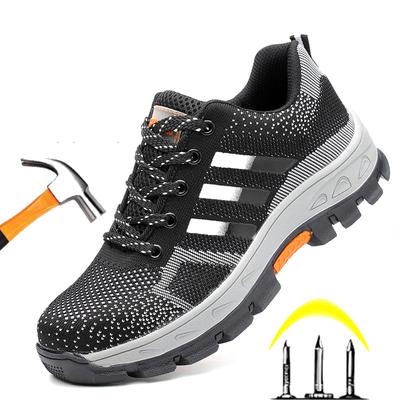 Lekkie męskie buty robocze z metalowym noskiem, trampki robocze, buty męskie odporne na uderzenia, przebicia, niezniszczalne, buty ochronne