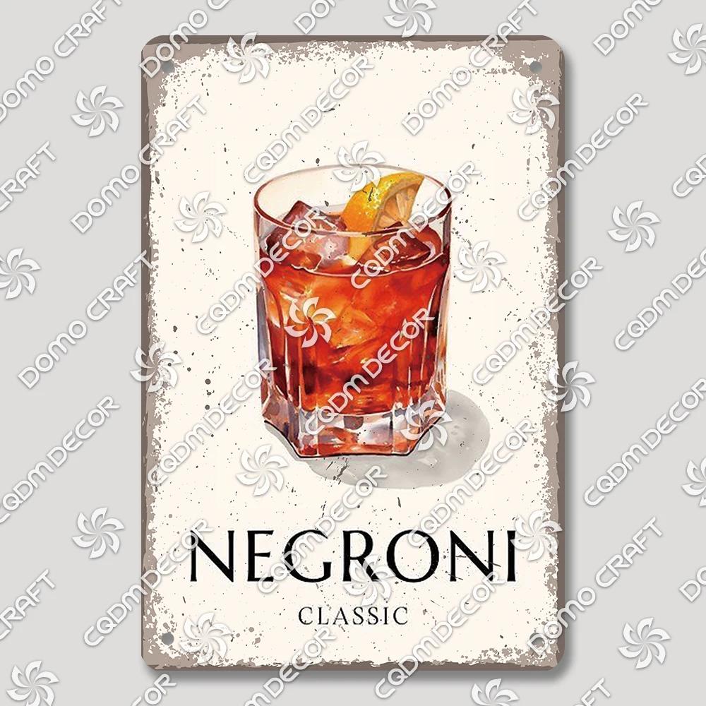 Vintage Drink Metal Tin Sign Wall Decor Mojito Margarita Aperol Spritz Negroni Limoncello  Perfect for Bar Pub Club