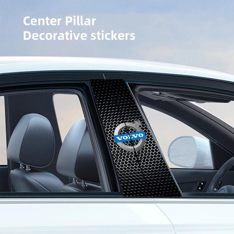 2Pcs Car Center Pillar Protective Film PET Anti-scratch Sticker Decal For Volvo Rdesign Polestar AWD V50 S60 XC60 S40 XC40 XC90