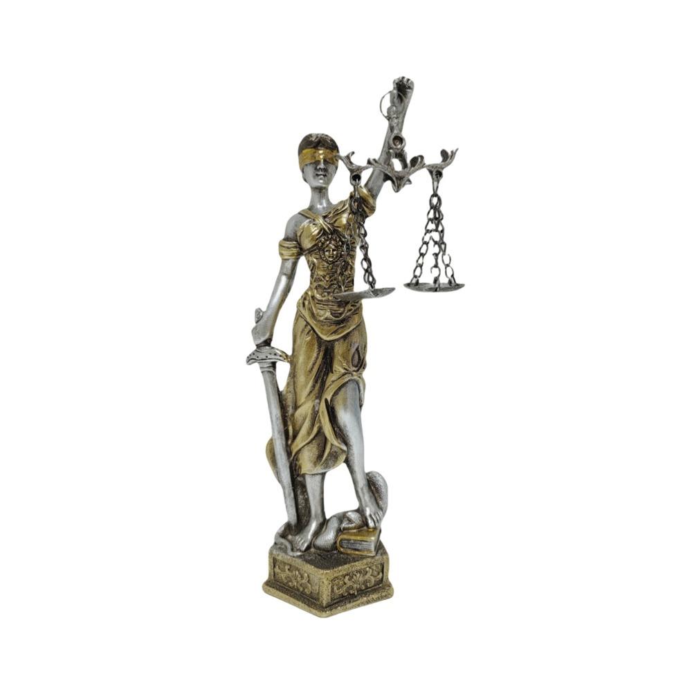 Resin Goddess of Justice Desk Ornaments Vintage Goddess of Wealth Statue Office Style B