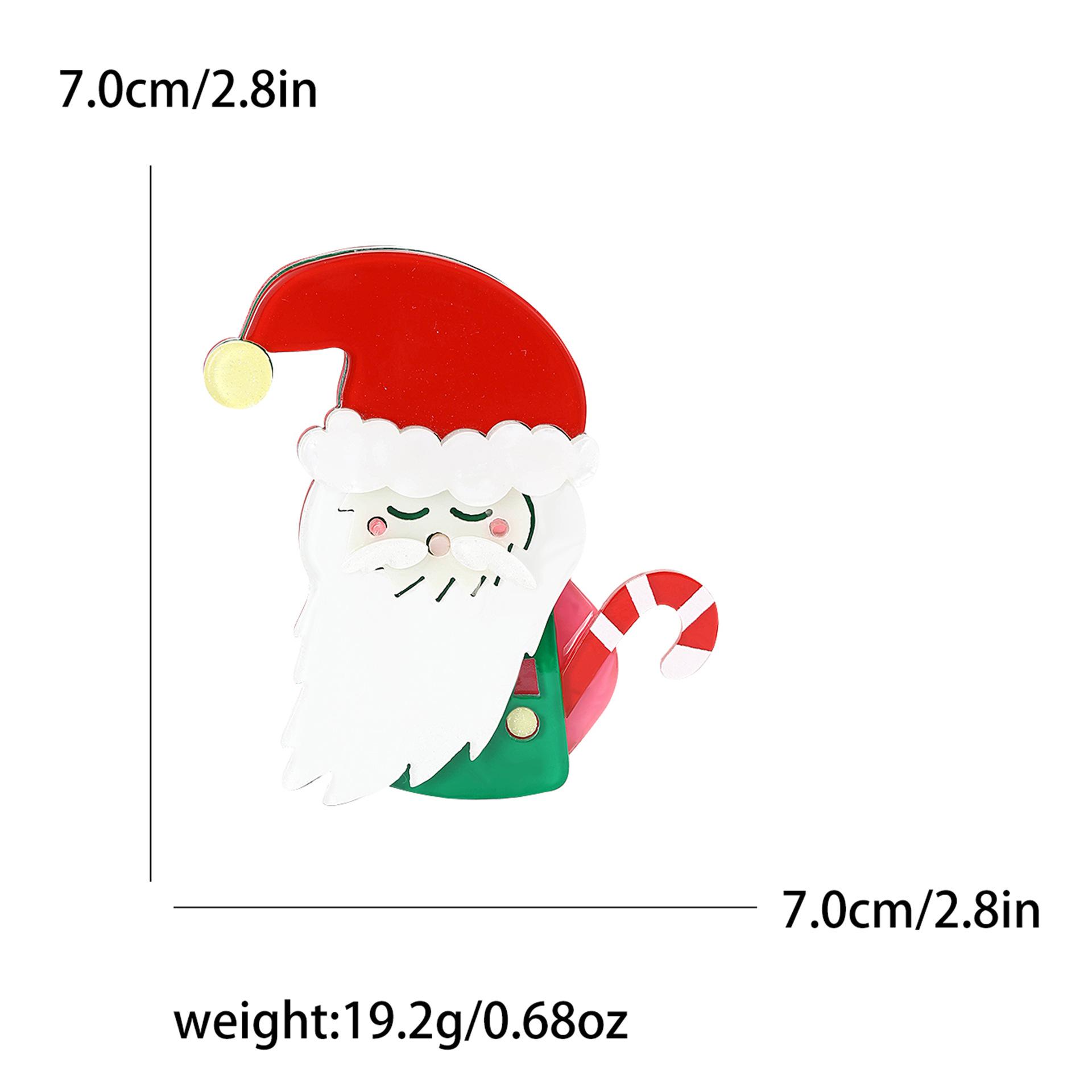 

Модная акриловая брошь Санта на Рождество для мужского и женского костюма, пальто, корсаж, украшение на булавке