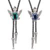 Bolo Tie for Men Carnival Western Necktie Eagle&Gemstones Buckle Bolo Tie for Shirt Sweater Decorative Necktie for Men