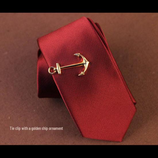 Herren Krawattenklammer - Schnurrbart, Schwarze Feder & Anker Designs verfügbar