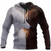 Women's  3D Vintage Realistic Lion Head Print Khaki Hoodie Casual Streetwear Pullover Sweatshirt Soft Comfort Daily Fashion Tops