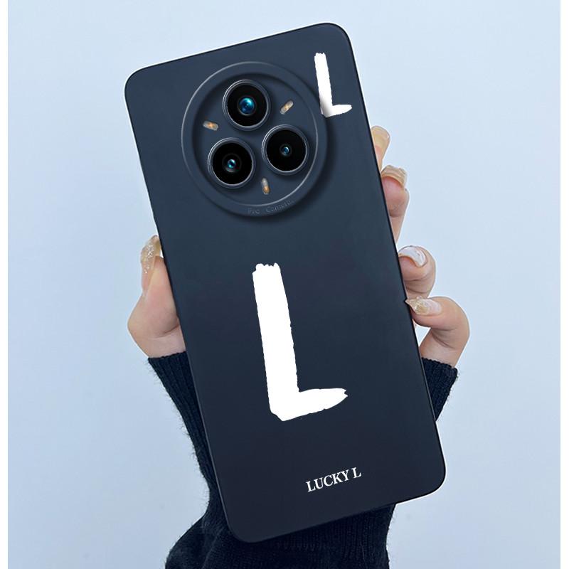 For Realme 14 Pro 14Pro+ 5G Cover Case Lucky Initial Letter Couple Silicone Soft Phone Bumper for Realme14 Pro Plus 2025 Casing