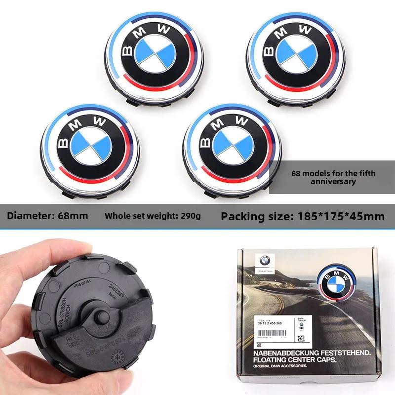 BMW GROUP 4Pcs 56MM 68MM Floating Wheel Center Cap For BMW M E39 E46 E60 E90 F10 F30 G32 G38 G01 G02 G05 F45 F46 F48 F49 F39 F90