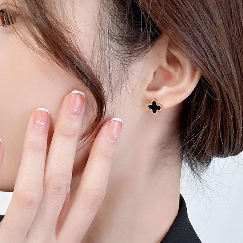 Discoloration-free surgical earrings, lienclover, women's earrings, surgical earrings, rose gold earrings