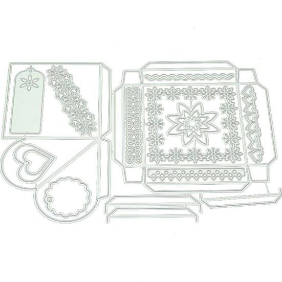 

Трафарет для тиснения, креативная гладкая линия края, антикоррозийная, прекрасная бумага, шаблон для поделок, инструмент для тиснения бумаги серебряный