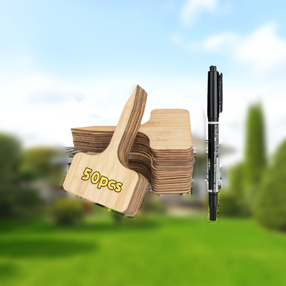 50 Waterproof Bamboo Garden Labels , for Outdoor and Indoor Plants, Seedlings, Vegetables, Plant Markers, Seedling Tags