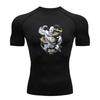 Men's Compression Athletic T-Shirt, Muscular Warrior Print Q