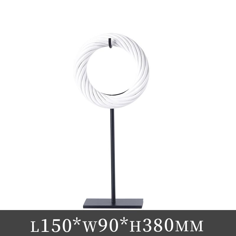 Modern Chinese Twisted Wire Ring Ornament - Creative Living Room Decor