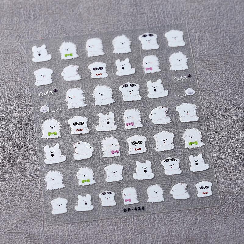 

TENSOR 5D Cute Puppy Thin & Tough Nail Art Stickers DP-420