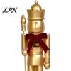 Decorative Wooden Soldier Statues Christmas Nutcracker Ornaments, Neutral Figures with Velvet Bow, DIY Festive Indoor Shop Display Ornaments Ornament