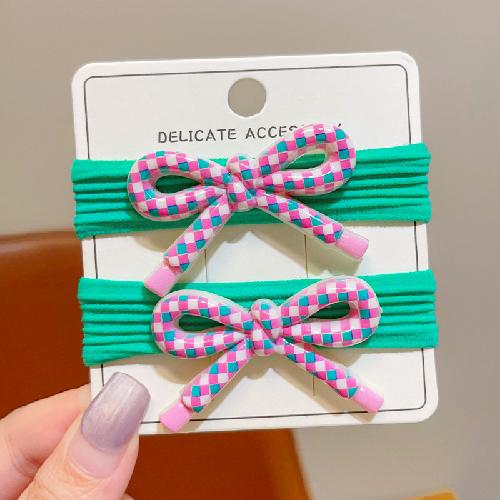 Sweet Bowknot Hairbands Candy Color Polka Dot Bow Ponytail Holder Elastic Rubber Bands Girls Fashion Versatile Hair Ties