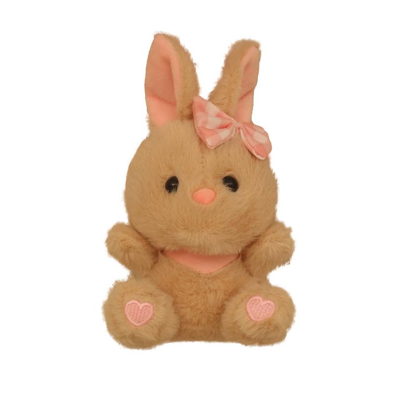 Internet Celebrity Cute Bunny Pendant Plush Toy Doll Cream White Rabbit Bag Pendant Keychain Doll Doll