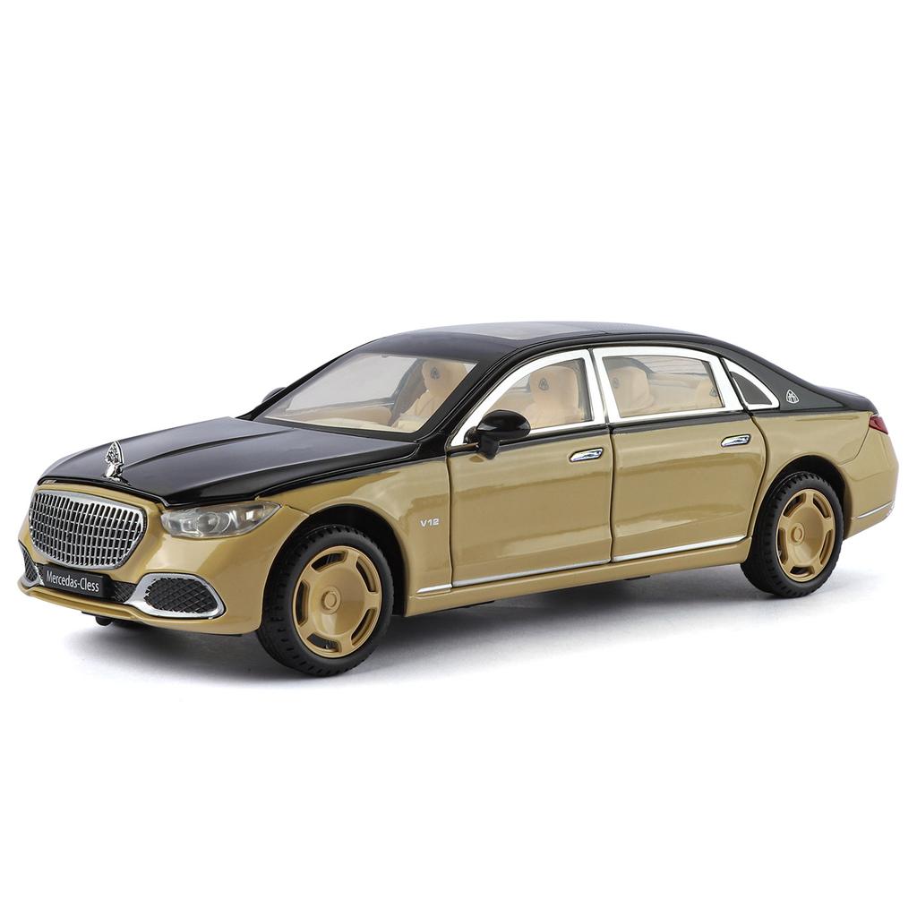 1/24 Maybach S680 Key Control Alloy Model Car Toy Diecasts Metal Casting Sound and Light Pull Back Car Toys for Children Vehicle